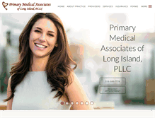 Tablet Screenshot of primarymedicalassociatesli.com